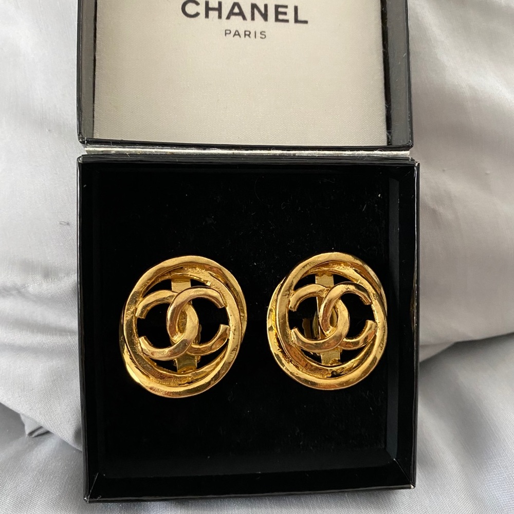 Authentic Vintage Chanel Clip-On Earrings
